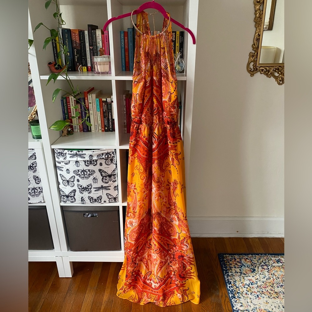 Vince Camuto Chiffon Halter Gown
